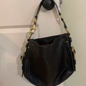 Coach Zoe Black Leather Hobo